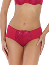 Lauma, Red Mid Waist Shorts, On Model Front, 17K70