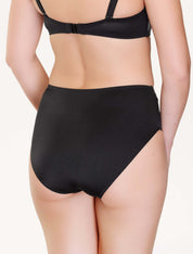 Lauma, Black High Waist Bikini Bottom, On Model Back, 18J51