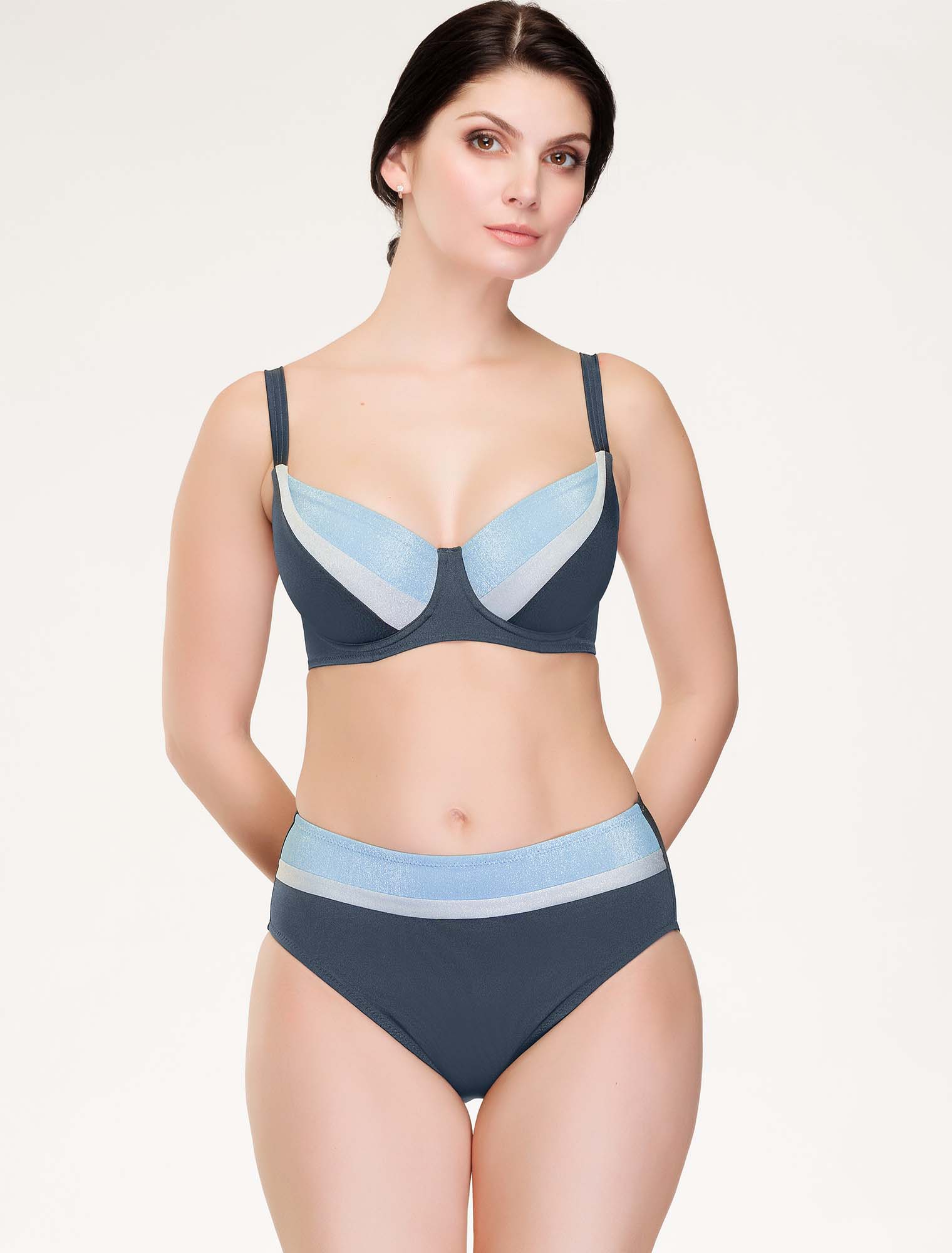 Lauma, Grey Bikini, On Model Front, 19J20