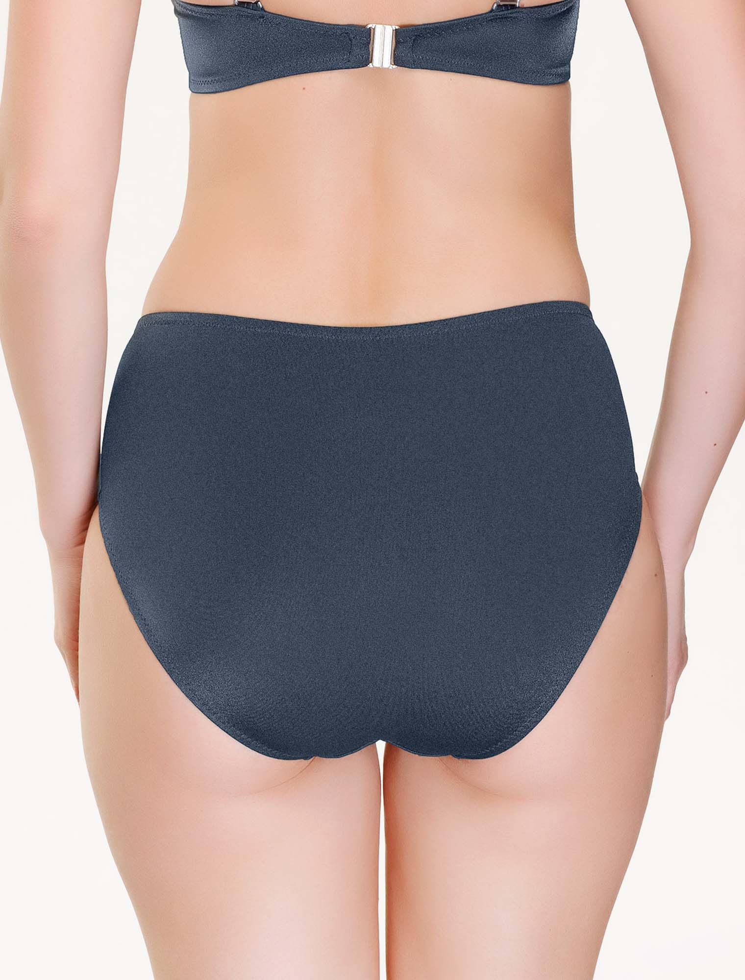 Lauma, Grey Bikini Bottom, On Model Back, 19J52