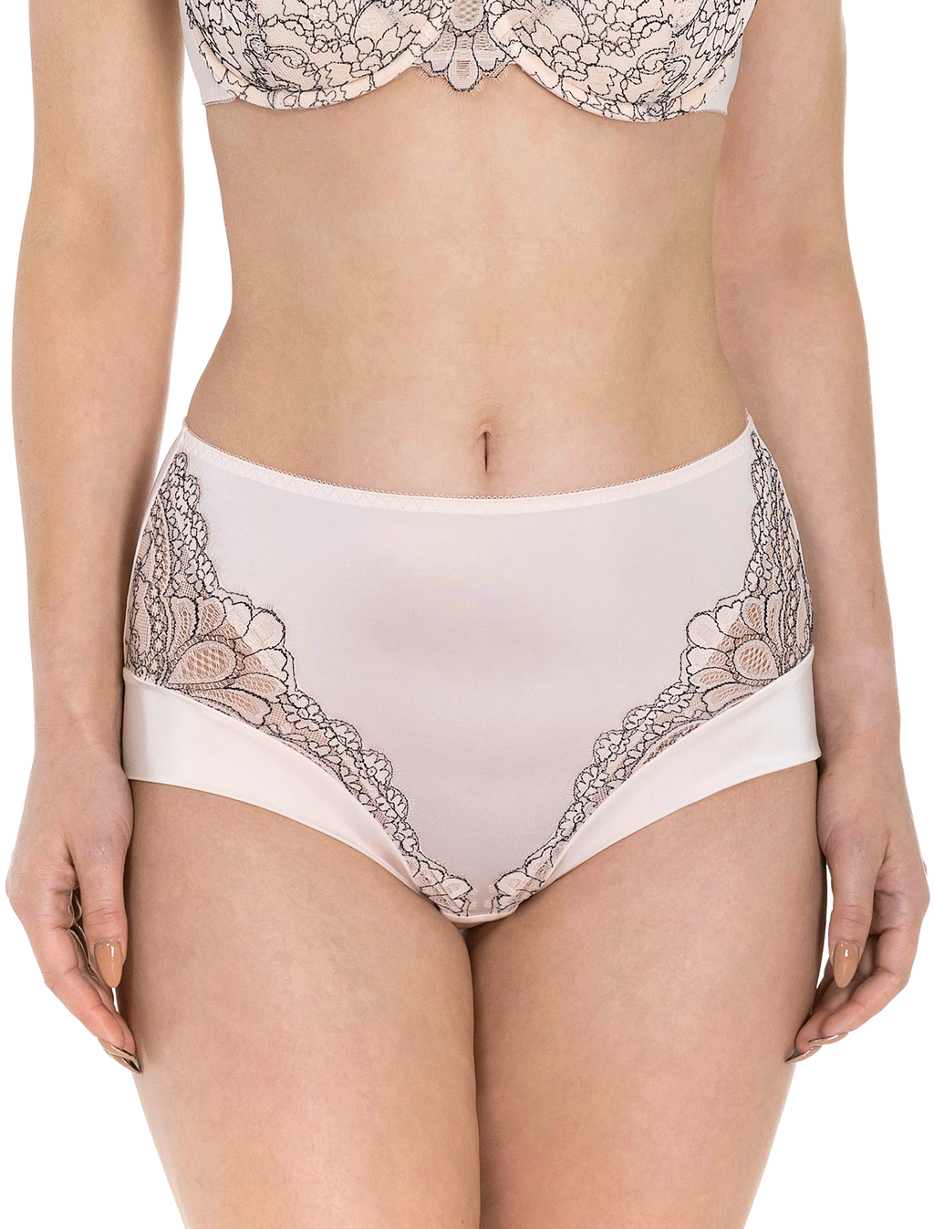 Lauma, Beige High Waist Panties, On Model Front, 19K53
