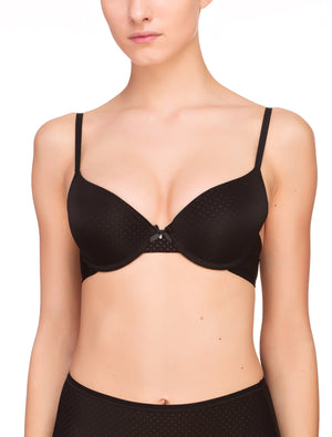 Lauma, Black Moulded Padded Bra, On Model Front, 20F30