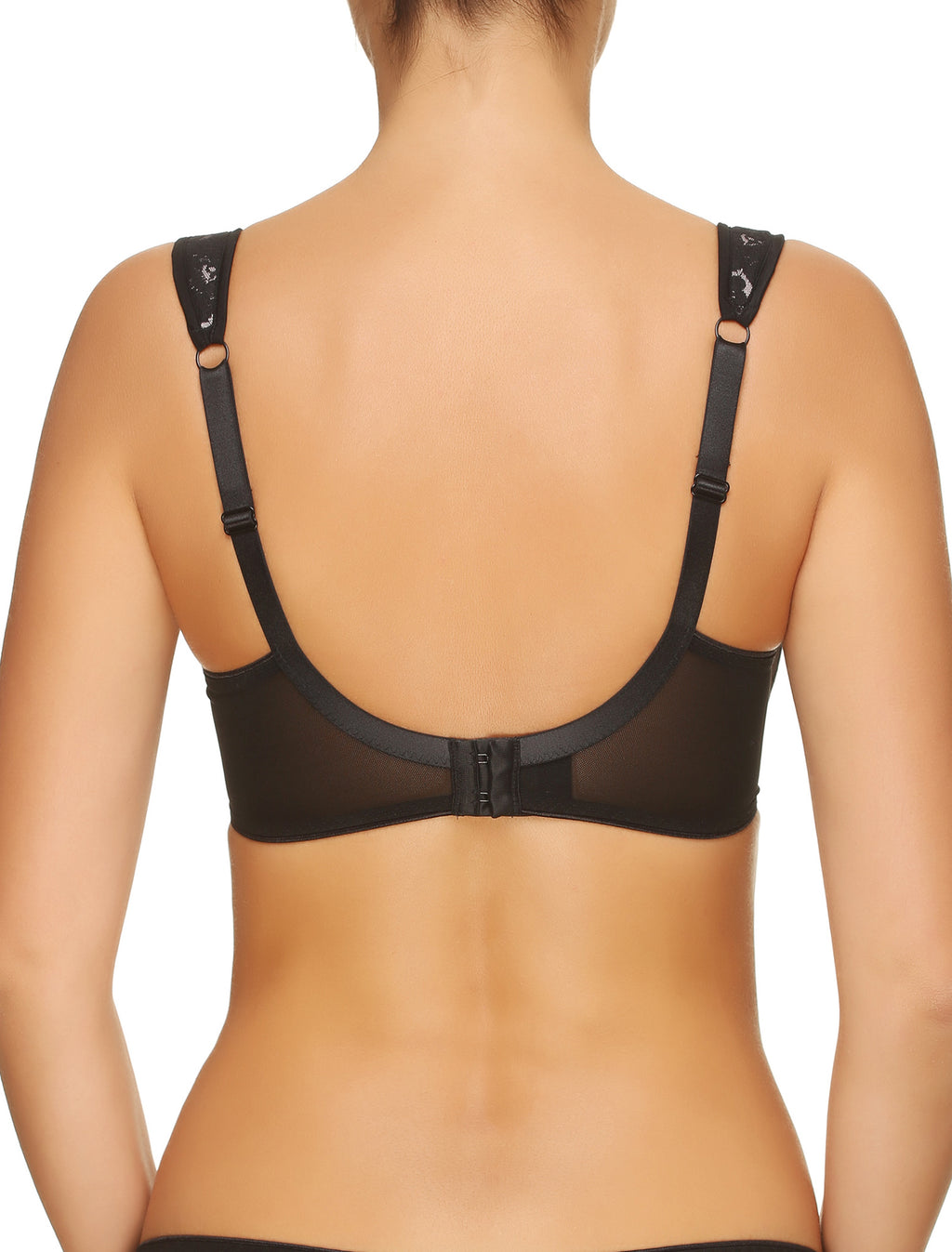 Lauma, Black Padded Lace Bra, On Model Back, 20H40
