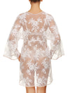 Lauma, Ivory Lace Dressing Govn, On Model Back, 20H98