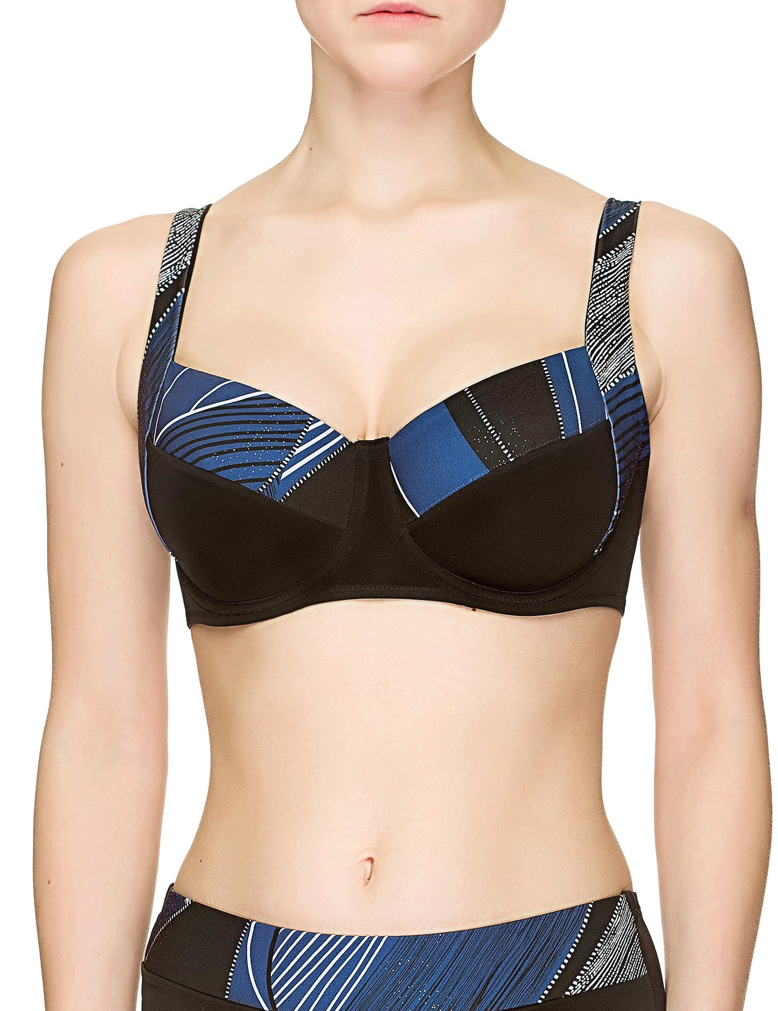 Lauma, Black Bikini Top, On Model Front, 21J20