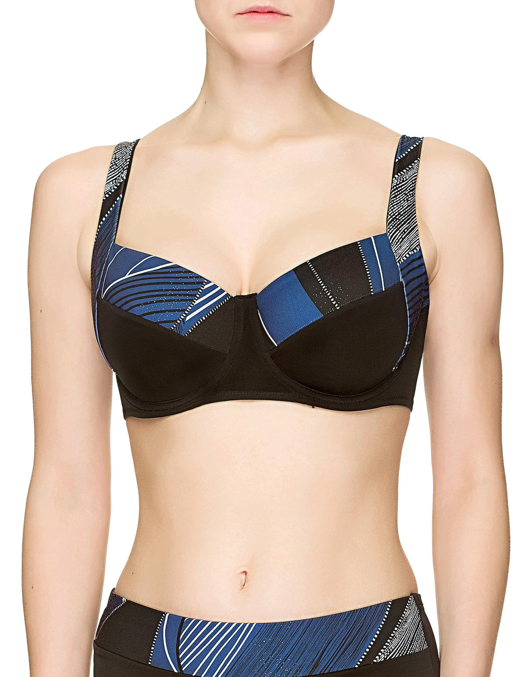 Lauma, Black Bikini Top, On Model Front, 21J20