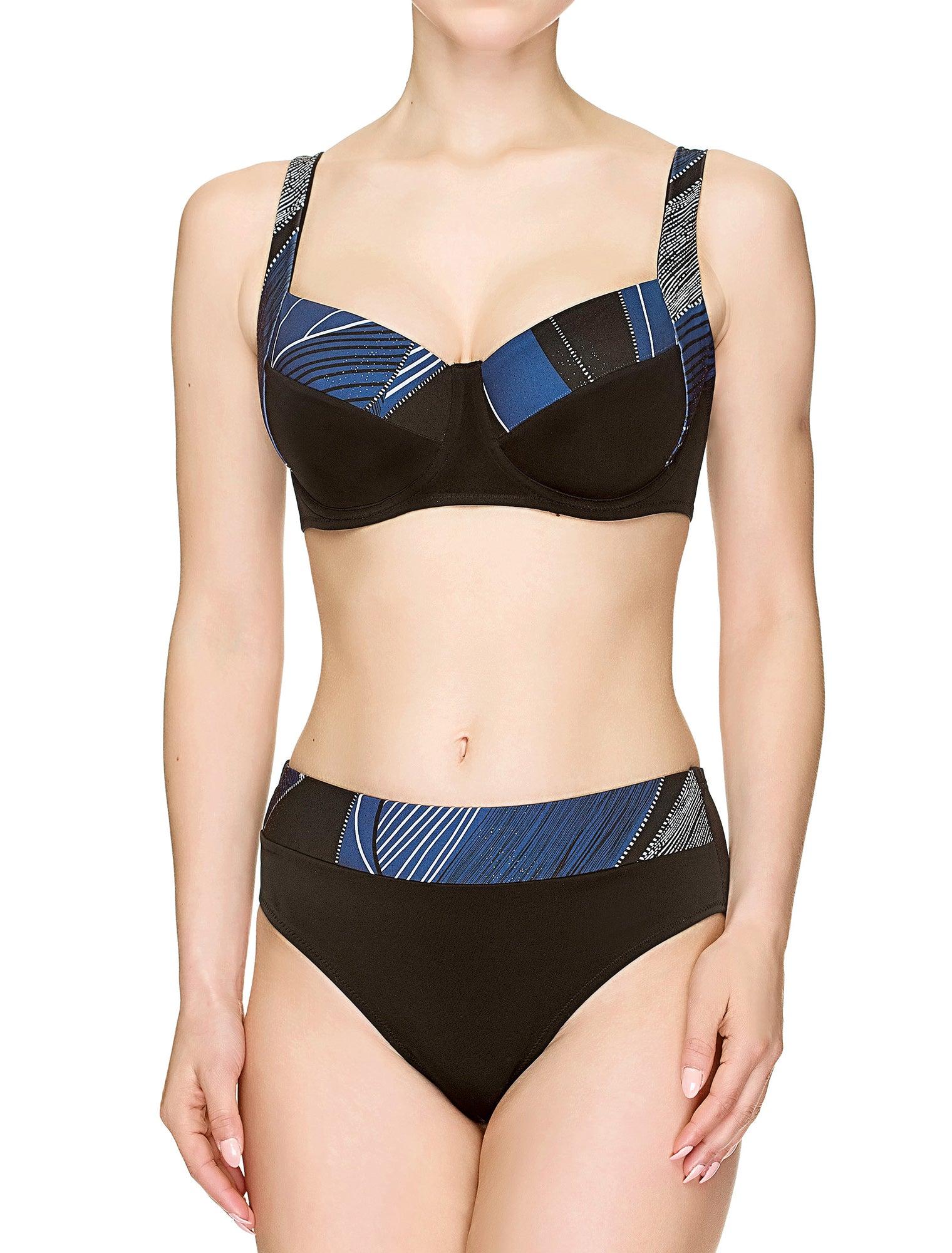 Lauma, Black Bikini Bottom, On Model Front, 21J51