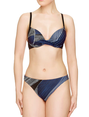 Lauma, Blue Push-up Bikini Top, On Model Front, 21J35