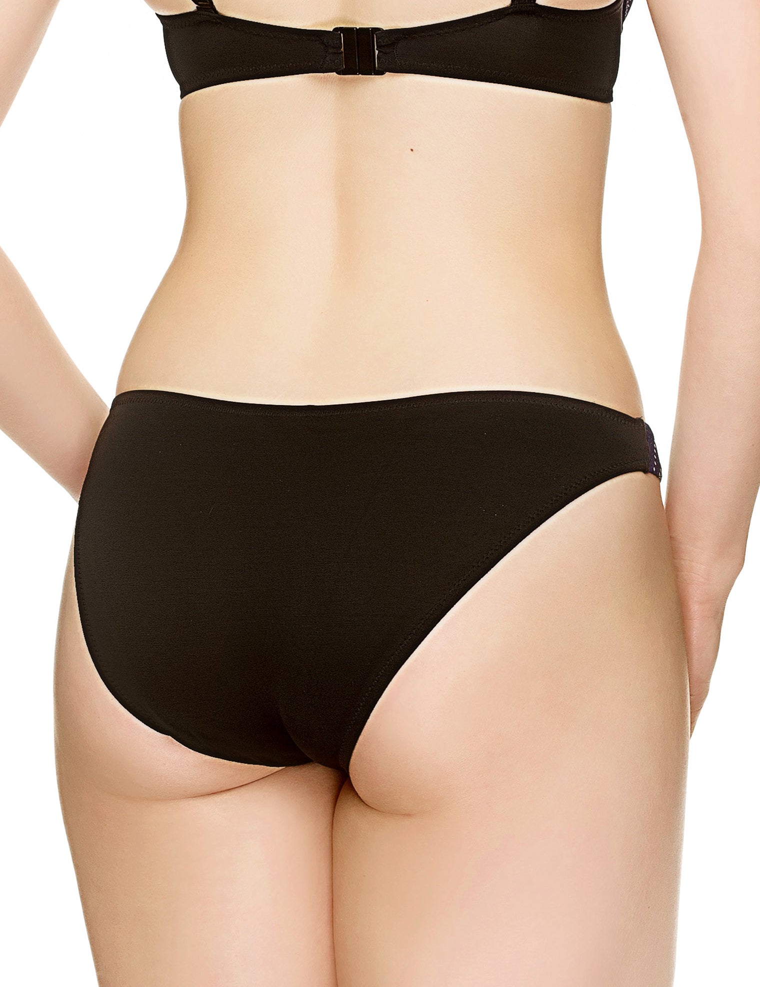 Lauma, Black Bikini Bottom, On Model Back, 21J50