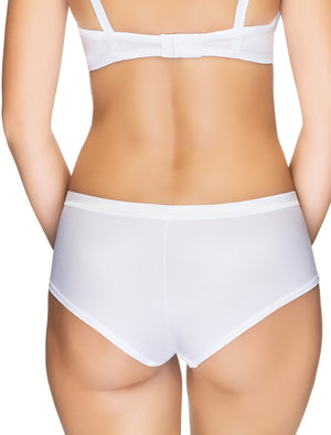 Lauma, White Mid Waist Shorts, On Model Back, 22F70