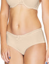 Lauma, Nude Mid Waist Shorts, On Model Front, 22F70