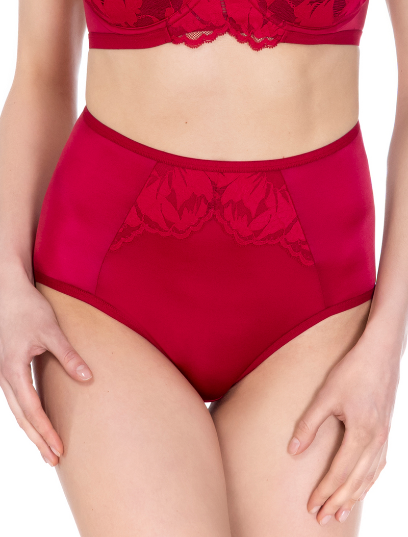 Lauma, Red High Waist Panties, On Model Back, 24K51