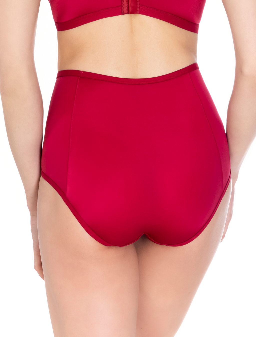 Lauma, Red High Waist Panties, On Model Back, 24K51