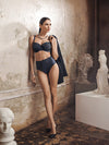 Lauma, Dark Blue Underwired Half-padded Bra, On Model Front, 02H40