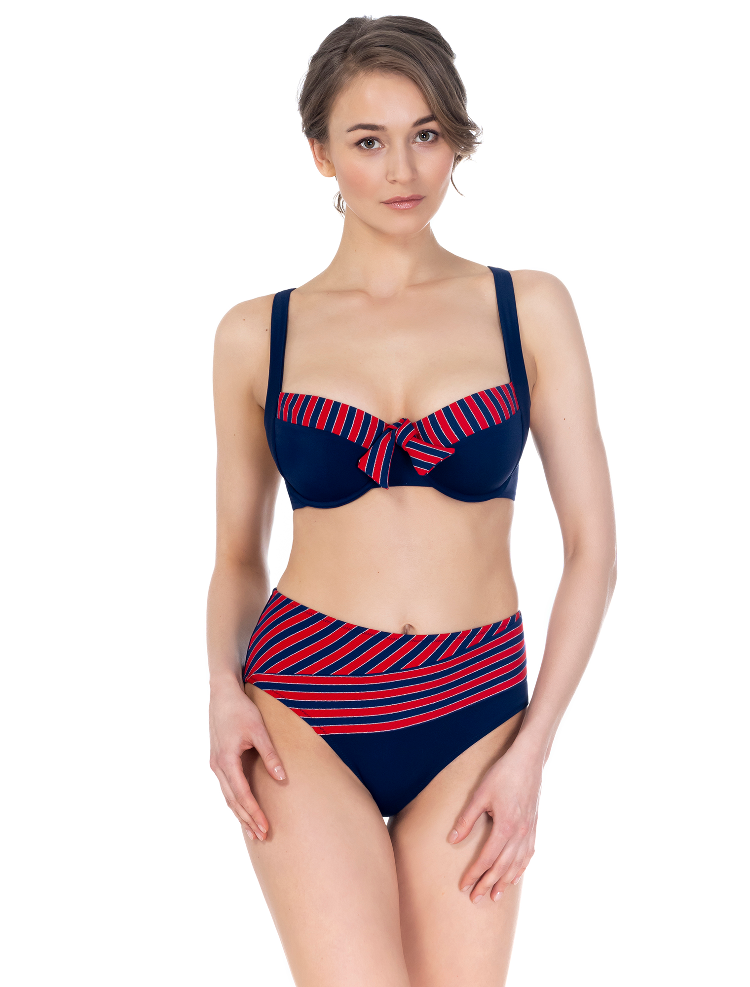 Lauma, Navy Bikini Bottom, On Model Front, 20K51
