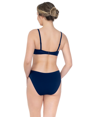 Lauma, Navy Bikini Top, On Model Back, 20K30