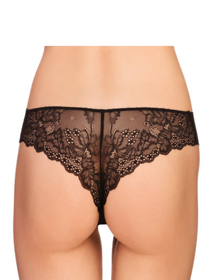 Lauma, Black Seamless String Panties, On Model Back, 29F60