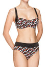 Lauma, Black High Waist Bikini Bottom, On Model Front, 34H52