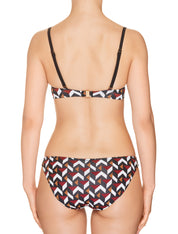 Lauma, Black Push Up Bikini Top, On Model Back, 34H35