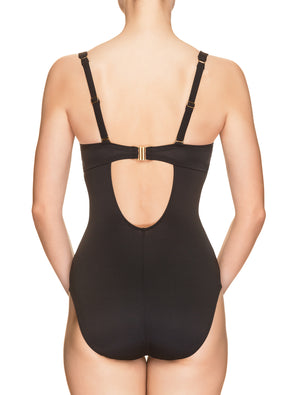 Lauma, Black Swimsuit, On Model Back, 34H80