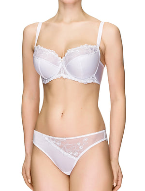 Lauma, White String Panties, On Model Front, 34J60