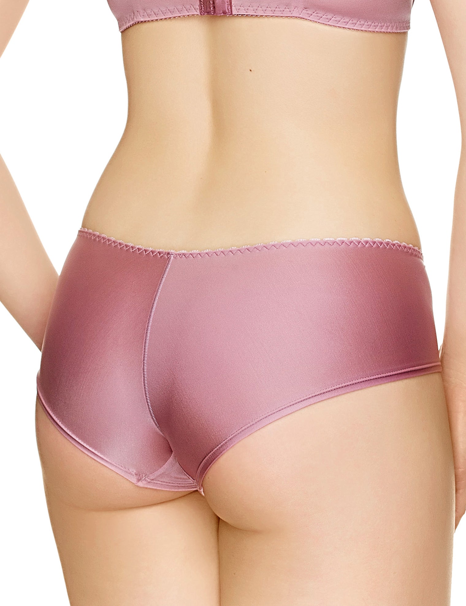 Lauma, Violet Mid Waist Shorts, On Model Back, 34J70