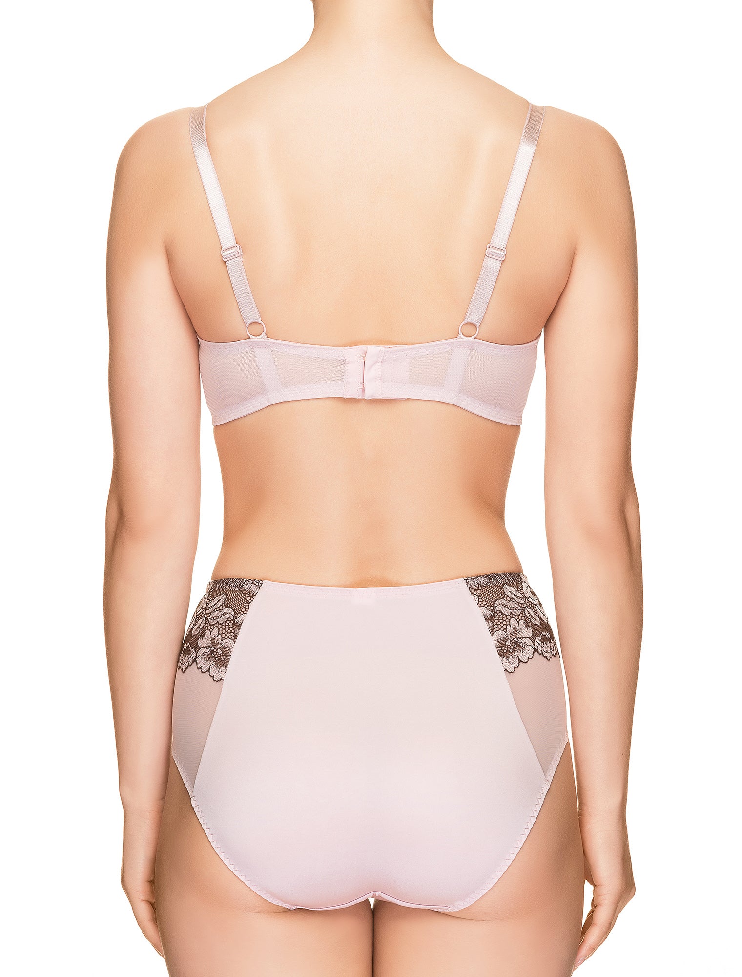 Lauma, Pink Half-padded Bra, On Model Back, 35H40