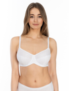 Lauma, White Underwired Non-padded Cotton Bra, On Model Front, 38C20