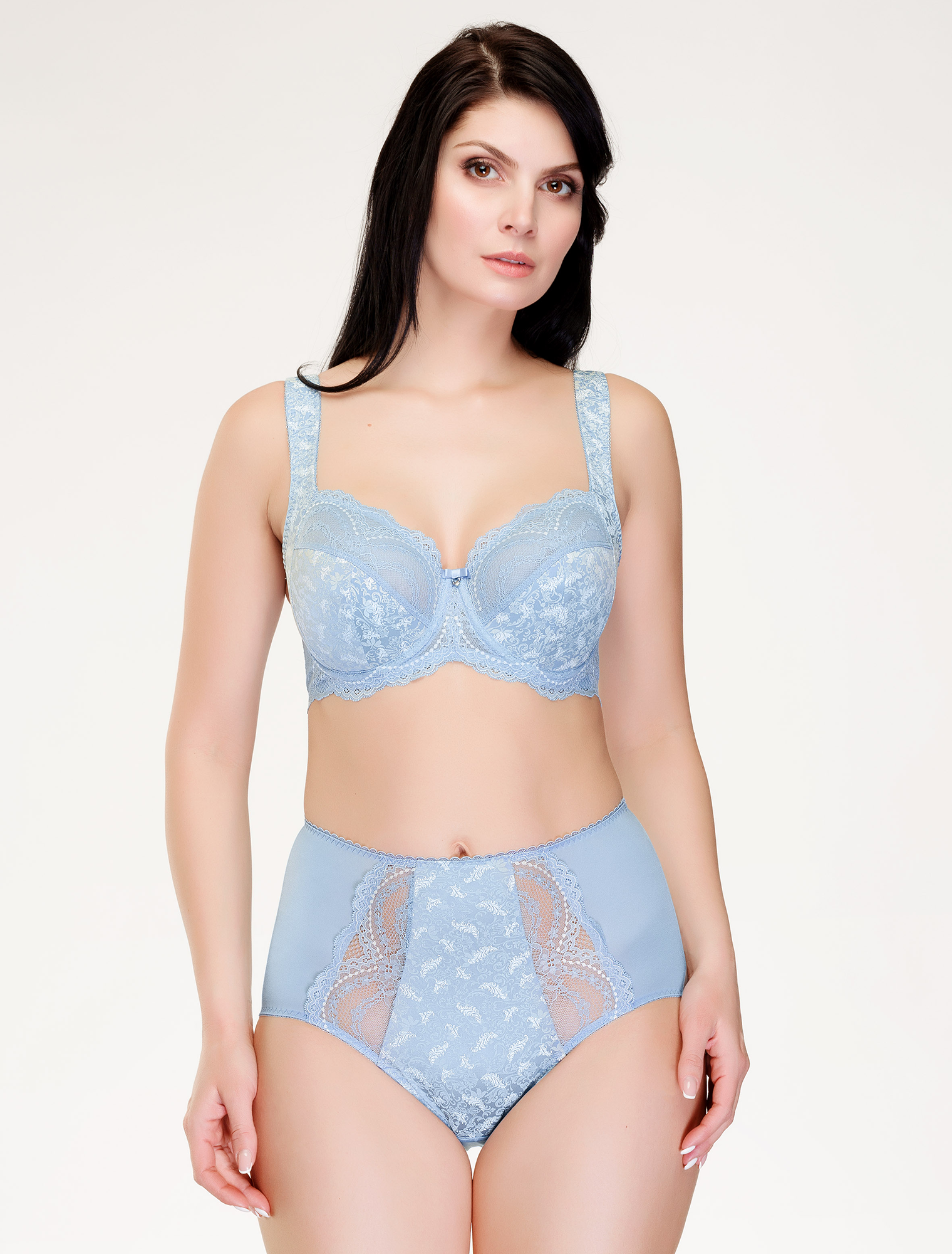 Lauma, Light Blue Non-padded Underwired Bra, On Model Front, 38J20