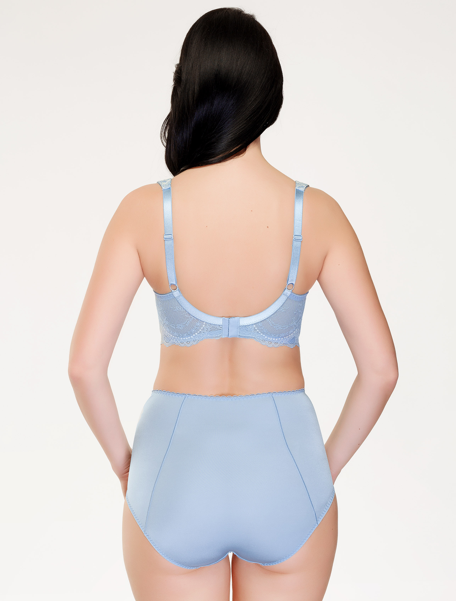Lauma, Light Blue Non-padded Underwired Bra, On Model Back, 38J20