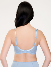 Lauma, Light Blue Non-padded Underwired Bra, On Model Back, 38J20