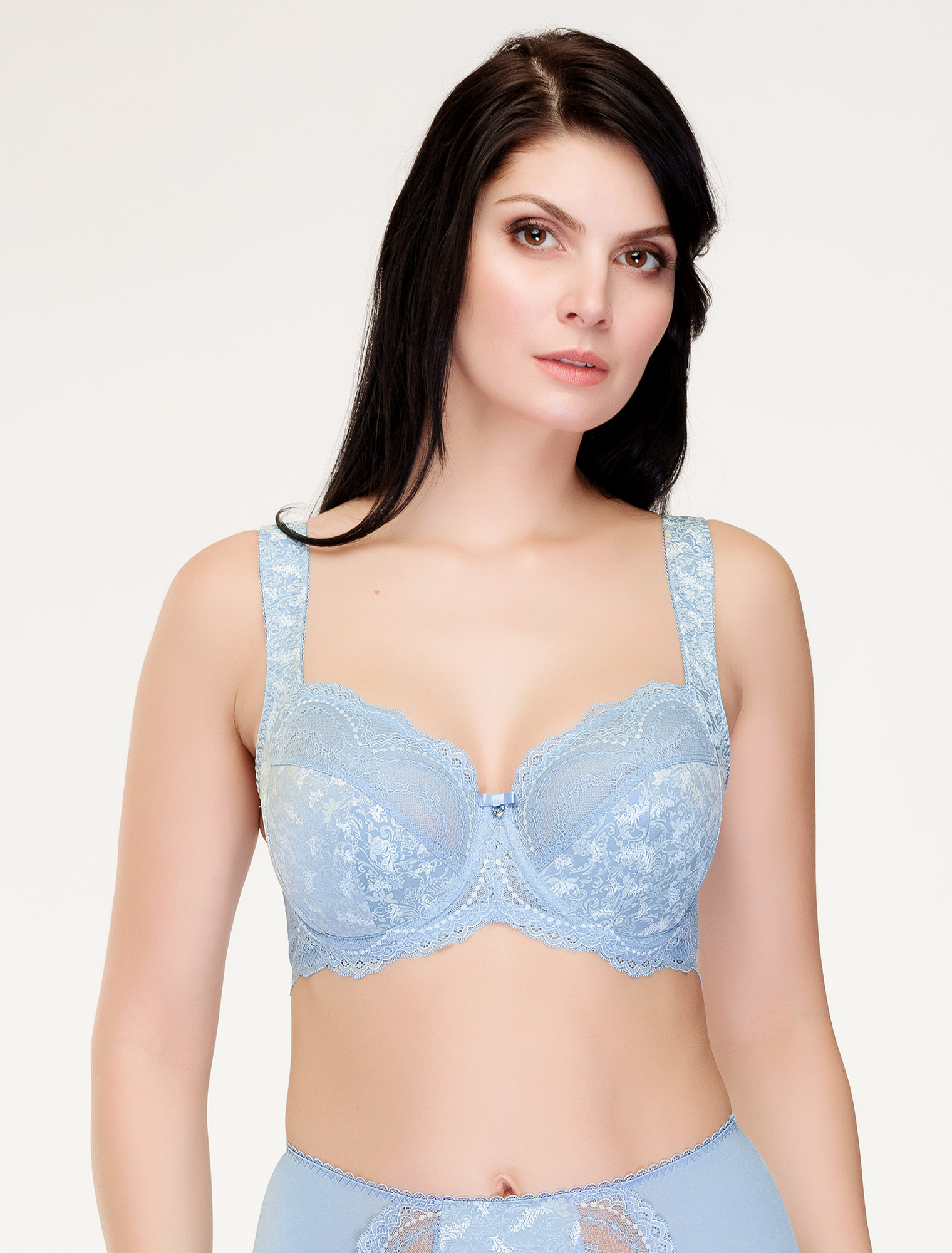 Lauma, Light Blue Non-padded Underwired Bra, On Model Front, 38J20