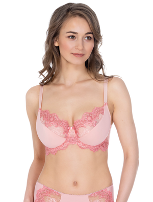 Lauma, Pink Underwired Non-padded Bra, On Model Front, 38K20