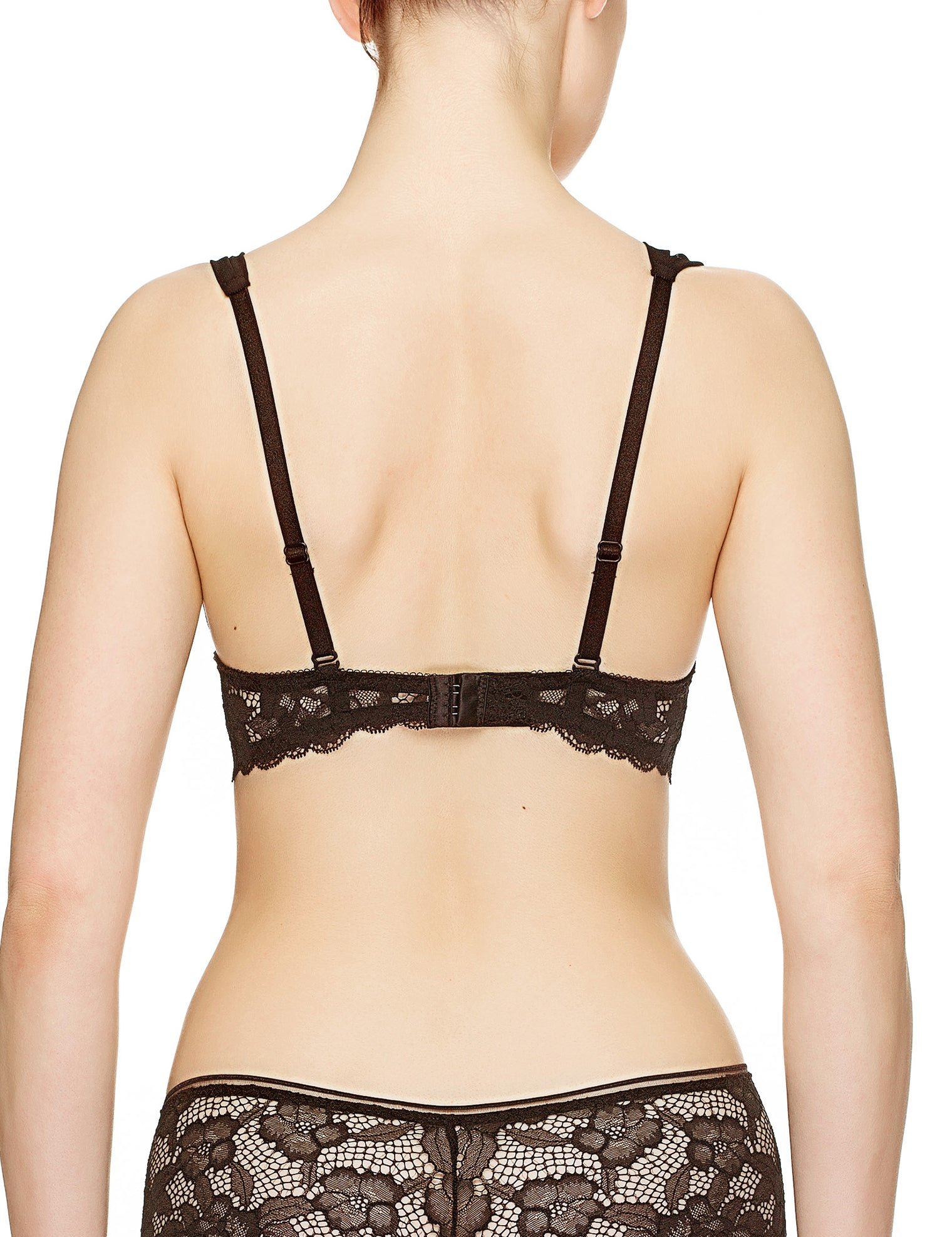 Lauma, Black Push-up Bra, On Model Back, 39J10