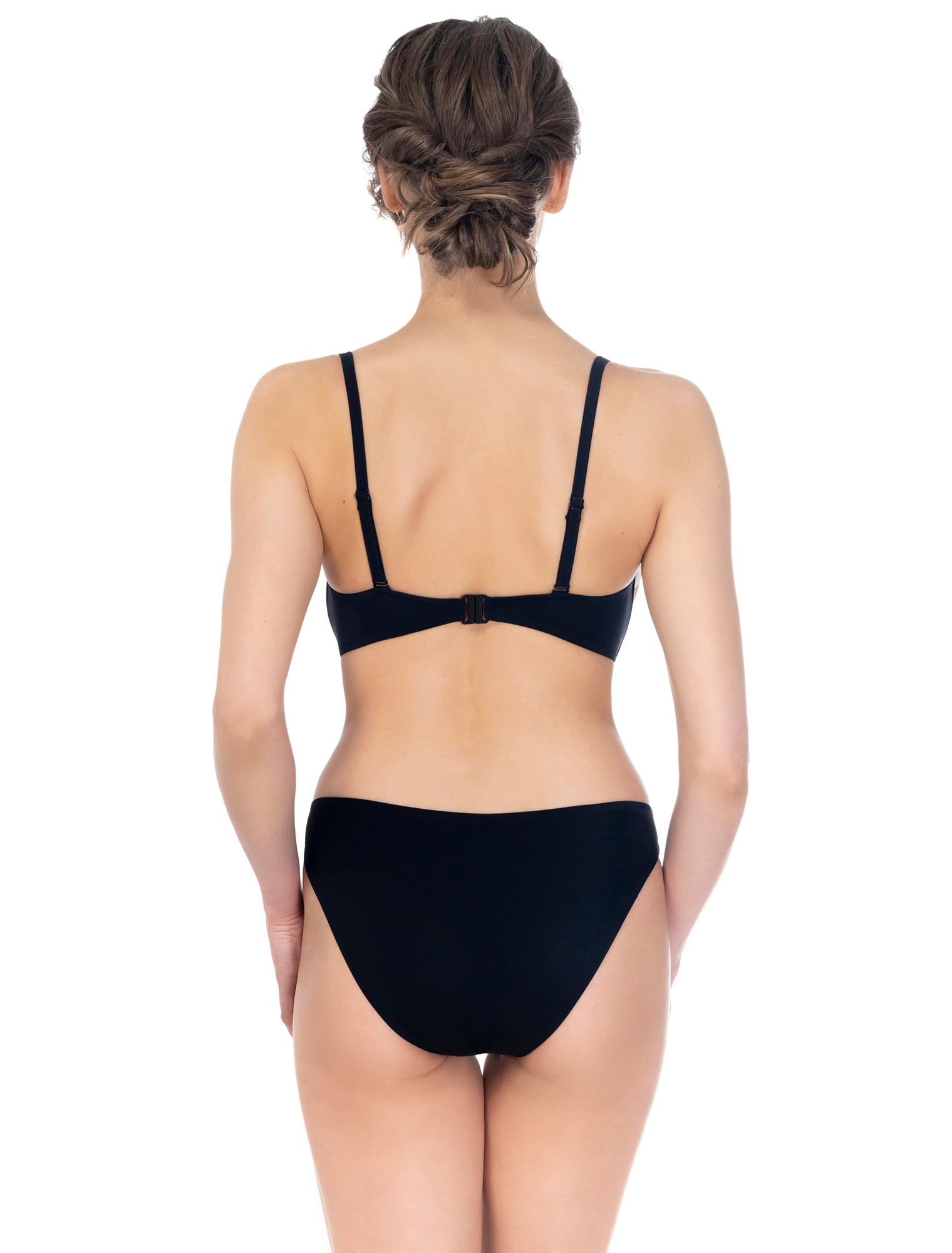 Lauma, Black Bikini Top, On Model Front, 39K31