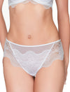 Lauma, White Lace String Panties, On Model Front, 42H61