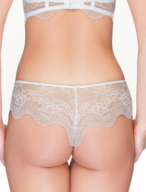 Lauma, White Lace String Panties, On Model Back, 42H61