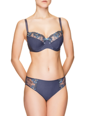Lauma, Blue Mid Waist Panties, On Model Front, 44H50