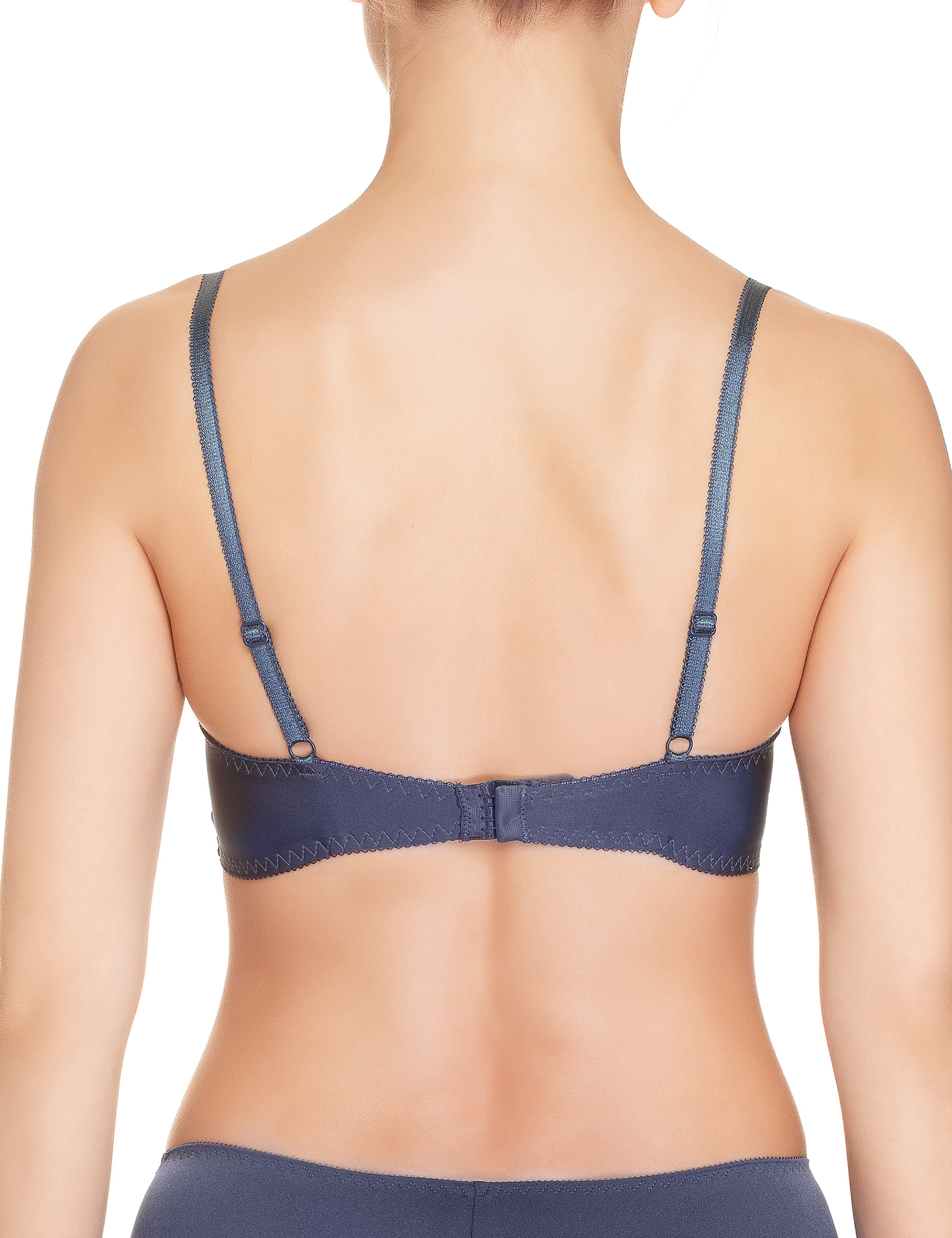 Lauma, Blue Moulded Push-up Bra, On Model Back, 44H35
