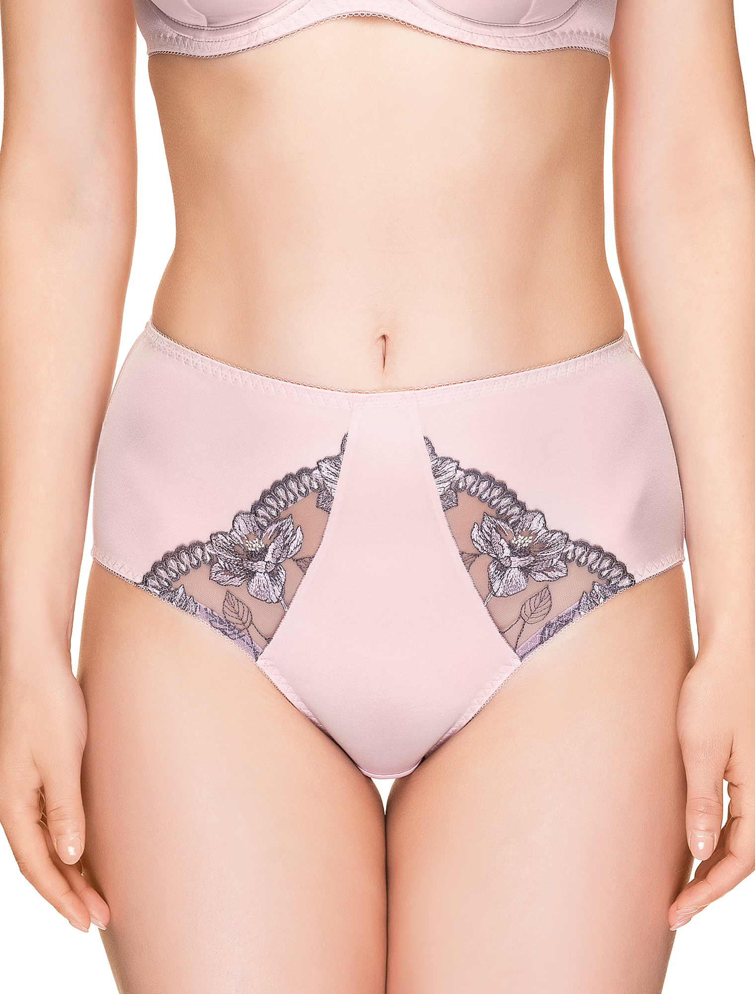 Lauma, Pink High Waist Panties, On Model Front, 44H51