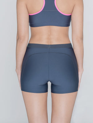 Lauma, Grey Sports Shorts, On Model Back, 46D70