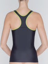 Lauma, Black Sports Tank Top, On Model Back, 46D94