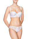 Lauma, White Balconette Bra, On Model Front, 46H30