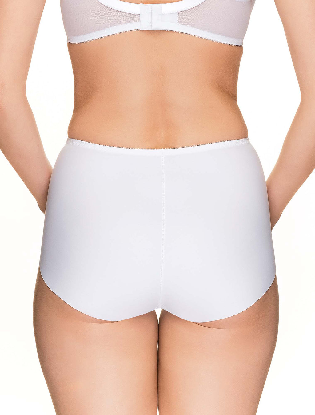 Lauma, White High Waist Panties, On  Model Back, 46H52 