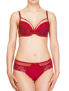 Lauma, Red Lace String Tanga, On Model Front, 47H62