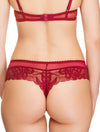 Lauma, Red Lace String Tanga, On Model Back, 47H62