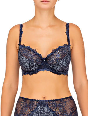 Lauma, Blue Underwired Non-padded Bra, On Model Front, 48F20