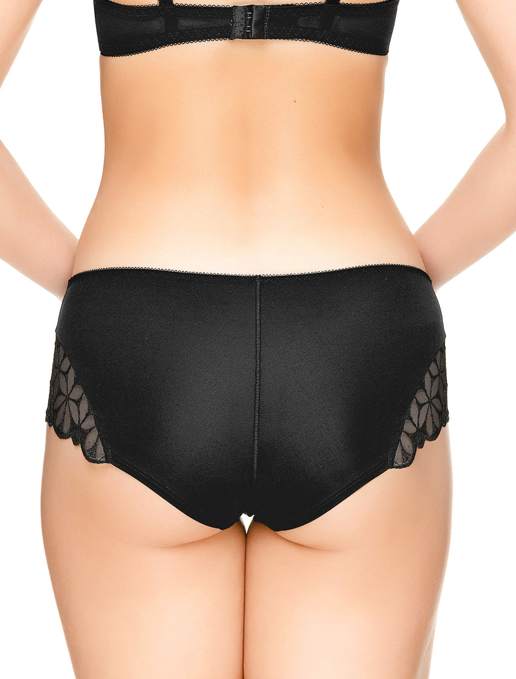 Lauma, Black Shorts Panties, On Model Back, 48J70