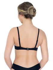Lauma, Black Pushup Bikini Top, On Model Back, 48K35