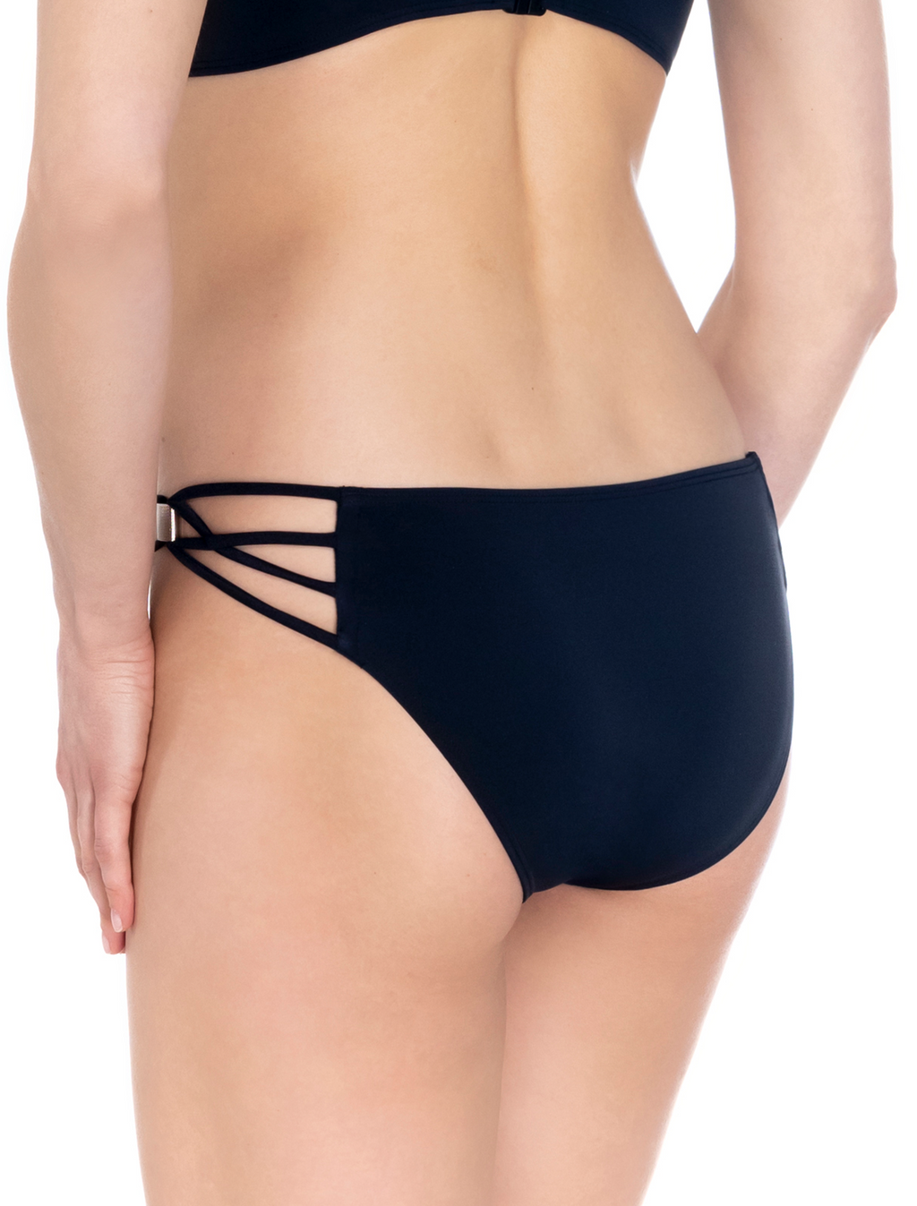 Lauma, Black Bikini Bottom, On Model Back, 48K50